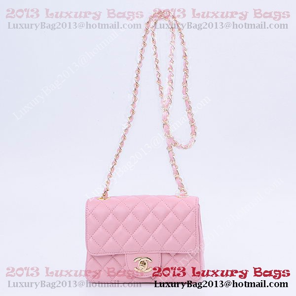Chanel mini Classic Flap Bag Pink Sheekskin 1115 Gold Chanel mini Classic Flap Bag Pink Sheekskin 1115 Gold