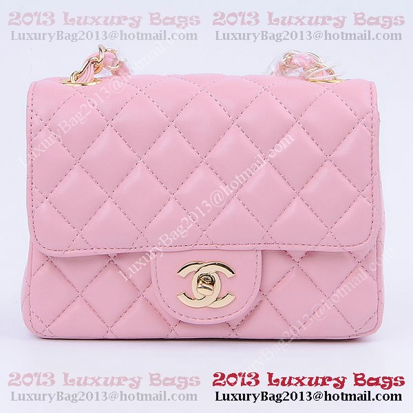 Chanel mini Classic Flap Bag Pink Sheekskin 1115 Gold Chanel mini Classic Flap Bag Pink Sheekskin 1115 Gold