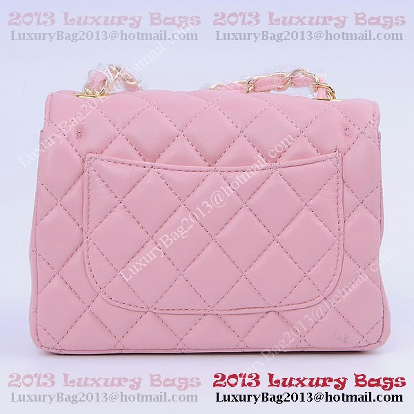 Chanel mini Classic Flap Bag Pink Sheekskin 1115 Gold Chanel mini Classic Flap Bag Pink Sheekskin 1115 Gold