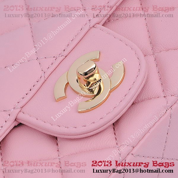 Chanel mini Classic Flap Bag Pink Sheekskin 1115 Gold Chanel mini Classic Flap Bag Pink Sheekskin 1115 Gold