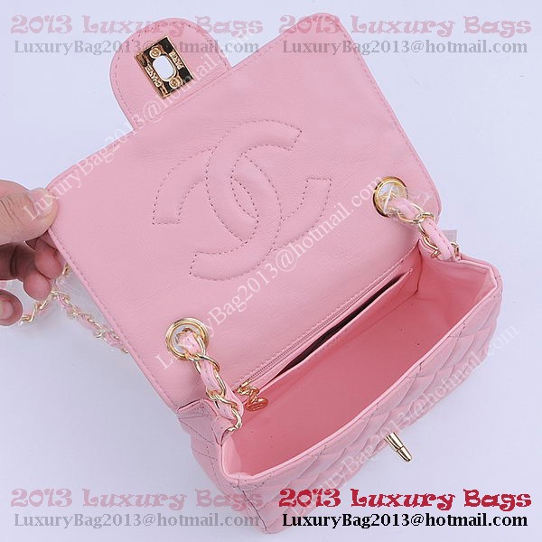 Chanel mini Classic Flap Bag Pink Sheekskin 1115 Gold Chanel mini Classic Flap Bag Pink Sheekskin 1115 Gold