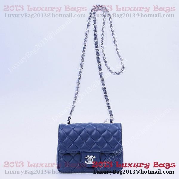 Chanel mini Classic Flap Bag RoyalBlue Sheekskin 1115 Silver Chanel mini Classic Flap Bag RoyalBlue Sheekskin 1115 Silver