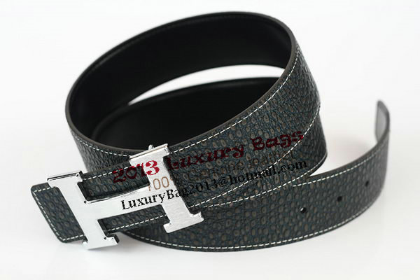 Hermes Belt Lizard Leather HB5326 Black Hermes Belt Lizard Leather HB5326 Black
