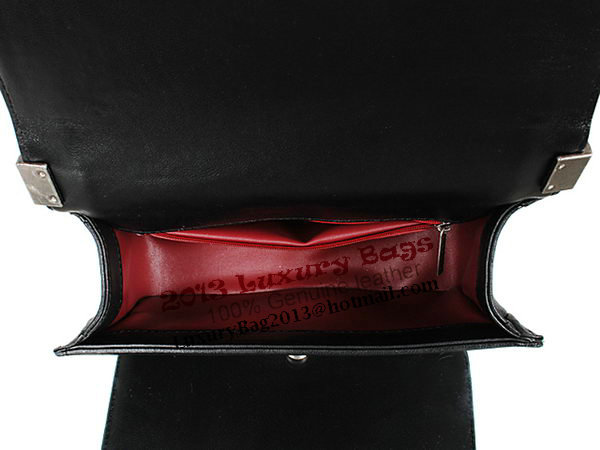 Chanel A67086 Black Lambskin Leather Le Boy Flap Shoulder Bag Chanel A67086 Black Lambskin Leather Le Boy Flap Shoulder Bag
