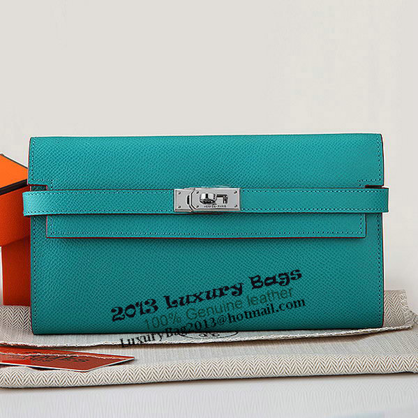 Hermes Kelly Original Saffiano Leather Bi-Fold Wallet A708 Light Green Hermes Kelly Original Saffiano Leather Bi-Fold Wallet A708 Light Green