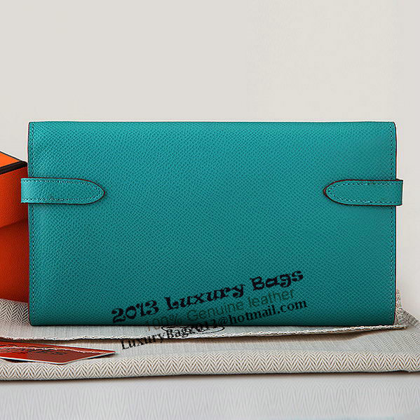 Hermes Kelly Original Saffiano Leather Bi-Fold Wallet A708 Light Green Hermes Kelly Original Saffiano Leather Bi-Fold Wallet A708 Light Green