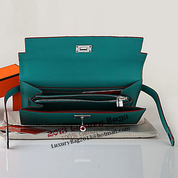 Hermes Kelly Original Saffiano Leather Bi-Fold Wallet A708 Light Green Hermes Kelly Original Saffiano Leather Bi-Fold Wallet A708 Light Green