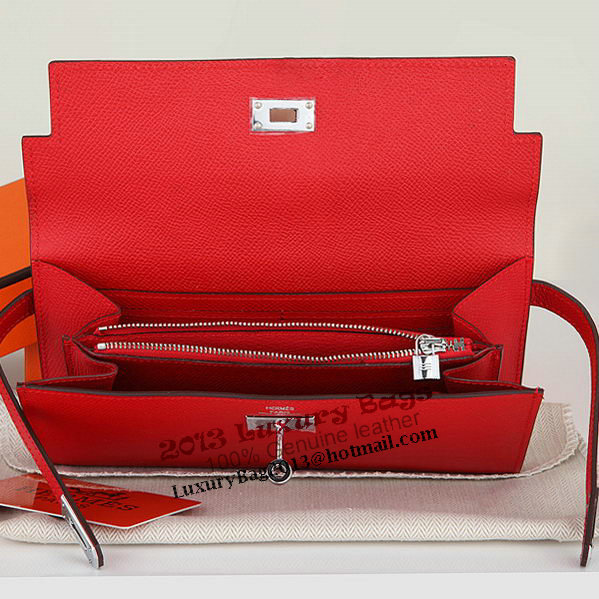 Hermes Kelly Original Saffiano Leather Bi-Fold Wallet A708 Red Hermes Kelly Original Saffiano Leather Bi-Fold Wallet A708 Red