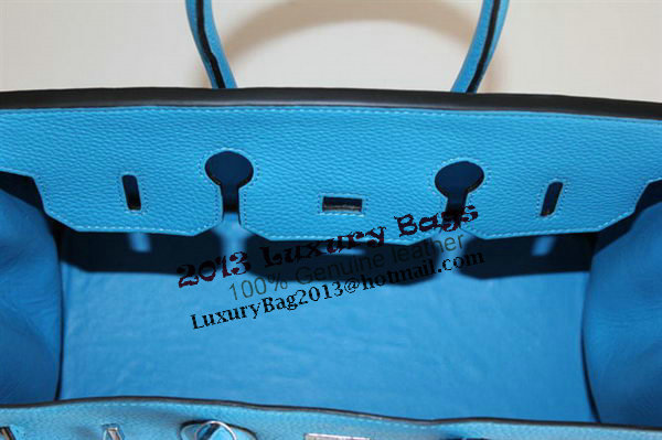 Hermes Birkin 35CM Tote Bag Blue Clemence Leather H6089 Silver Hermes Birkin 35CM Tote Bag Blue Clemence Leather H6089 Silver