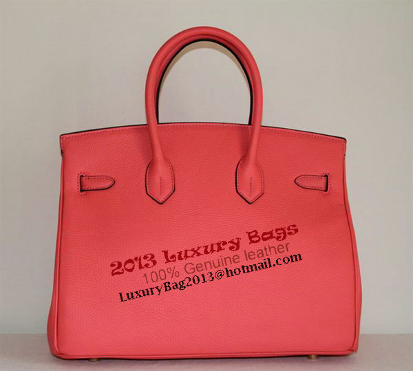 Hermes Birkin 35CM Tote Bag Light Red Clemence Leather H6089 Gold Hermes Birkin 35CM Tote Bag Light Red Clemence Leather H6089 Gold