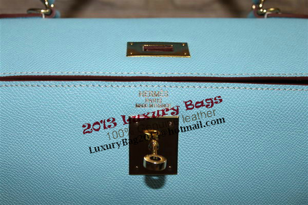 Hermes Kelly 32cm Shoulder Bag Light Blue Saffiano Leather K32 Gold Hermes Kelly 32cm Shoulder Bag Light Blue Saffiano Leather K32 Gold