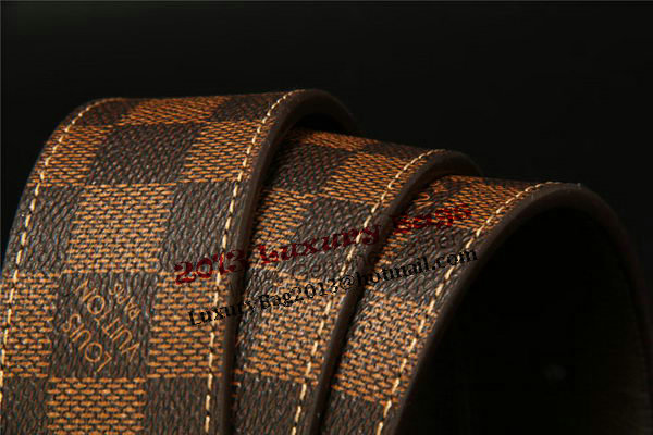 Louis Vuitton Damier Ebene Canvas Belt LV2064 Louis Vuitton Damier Ebene Canvas Belt LV2064