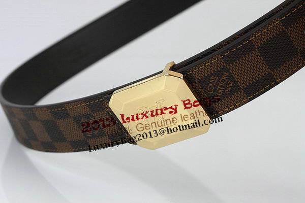 Louis Vuitton Damier Ebene Canvas Belt LV2065 Louis Vuitton Damier Ebene Canvas Belt LV2065