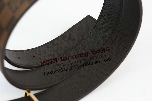 Louis Vuitton Damier Ebene Canvas Belt LV2065 Louis Vuitton Damier Ebene Canvas Belt LV2065