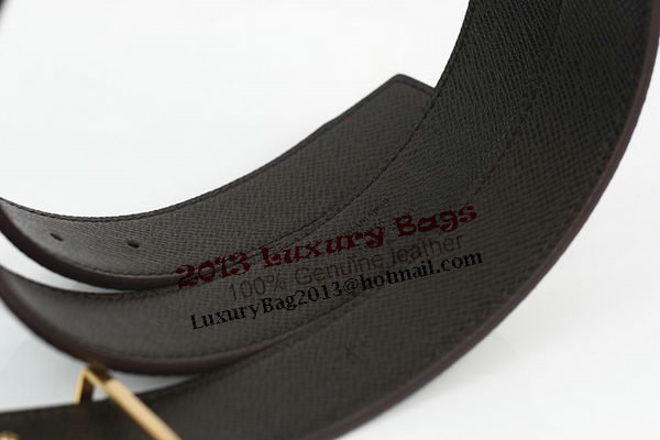 Louis Vuitton Damier Ebene Canvas Belt LV2065 Louis Vuitton Damier Ebene Canvas Belt LV2065