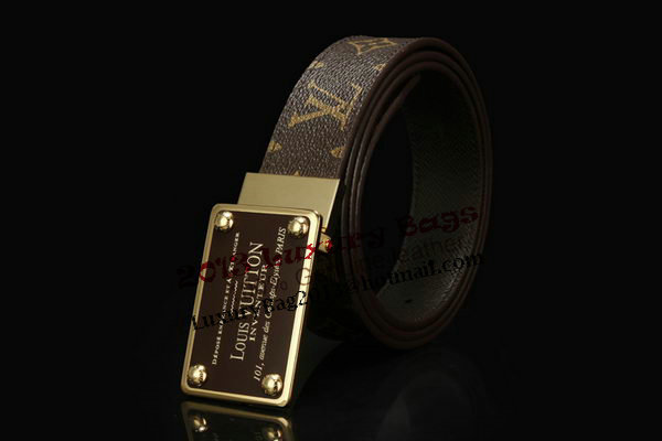 Louis Vuitton Damier Ebene Canvas Belt LV2066 Louis Vuitton Damier Ebene Canvas Belt LV2066