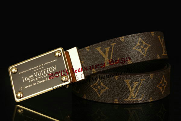 Louis Vuitton Damier Ebene Canvas Belt LV2066 Louis Vuitton Damier Ebene Canvas Belt LV2066
