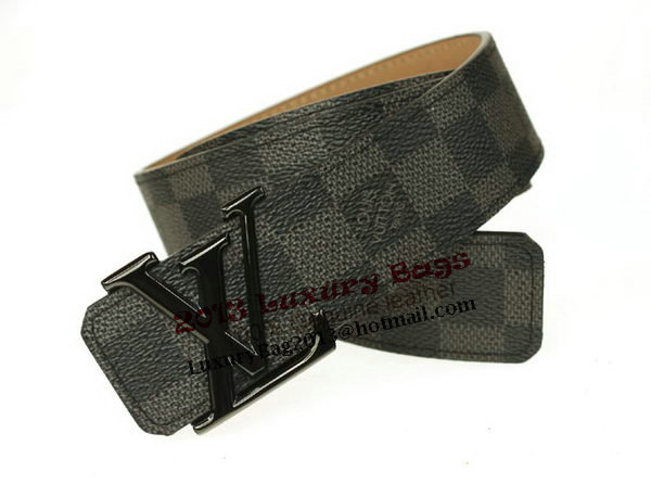 Louis Vuitton Damier Graphite Canvas Belt LV2067 Black Louis Vuitton Damier Graphite Canvas Belt LV2067 Black