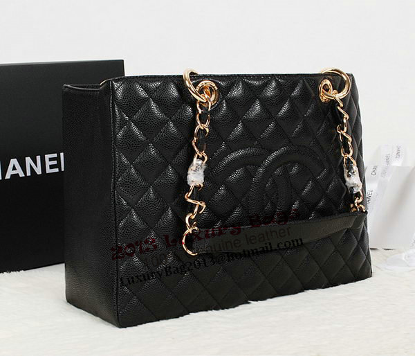 Chanel A50995 Black Original Leather Shoulder Bag Gold Chanel A50995 Black Original Leather Shoulder Bag Gold