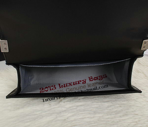 Chanel Black Sheppskin Leather Le Boy Flap Shoulder Bag A67086 Silver Chanel Black Sheppskin Leather Le Boy Flap Shoulder Bag A67086 Silver