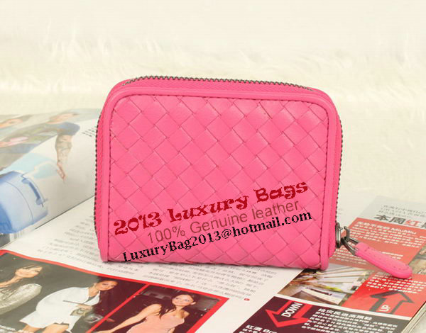 Bottega Veneta Intrecciato Nappa Mini Wallet 5818 Peach Bottega Veneta Intrecciato Nappa Mini Wallet 5818 Peach