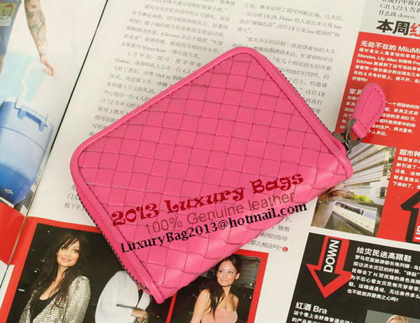 Bottega Veneta Intrecciato Nappa Mini Wallet 5818 Peach Bottega Veneta Intrecciato Nappa Mini Wallet 5818 Peach