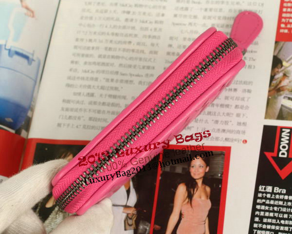 Bottega Veneta Intrecciato Nappa Mini Wallet 5818 Peach Bottega Veneta Intrecciato Nappa Mini Wallet 5818 Peach