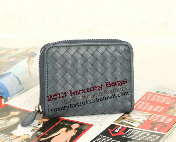 Bottega Veneta Intrecciato Nappa Mini Wallet 5818 RoyalBlue Bottega Veneta Intrecciato Nappa Mini Wallet 5818 RoyalBlue