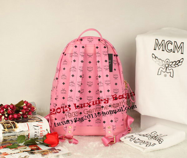 MCM Stark Backpack Jumbo in Calf Leather 8006 Pink MCM Stark Backpack Jumbo in Calf Leather 8006 Pink