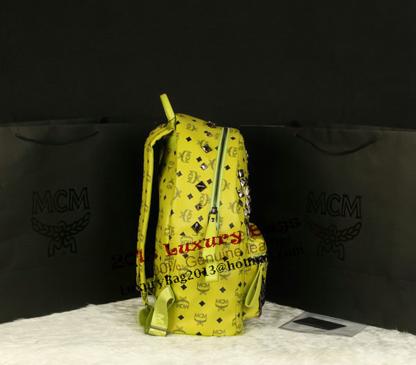 MCM Stark Backpack Jumbo in Calf Leather 8100 Lemon MCM Stark Backpack Jumbo in Calf Leather 8100 Lemon