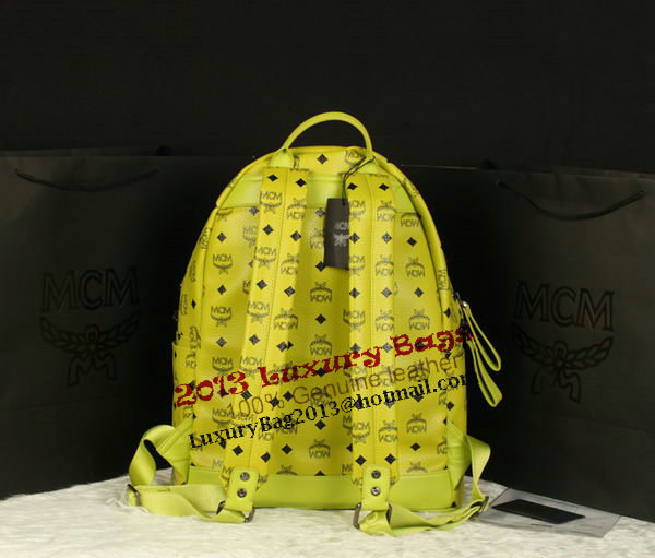 MCM Stark Backpack Jumbo in Calf Leather 8100 Lemon MCM Stark Backpack Jumbo in Calf Leather 8100 Lemon