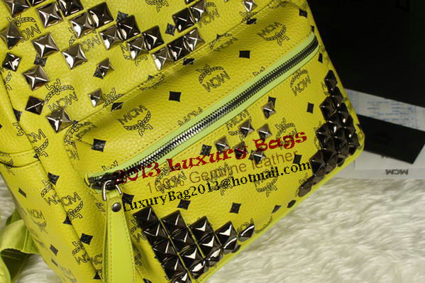 MCM Stark Backpack Jumbo in Calf Leather 8100 Lemon MCM Stark Backpack Jumbo in Calf Leather 8100 Lemon