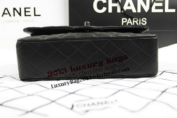 Chanel 2.55 Series Classic Flap Bag 1112 Black Original Sheepskin Leather Silver Chanel 2.55 Series Classic Flap Bag 1112 Black Original Sheepskin Leather Silver