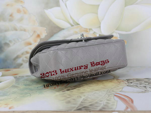 Chanel 2.55 Series Classic Flap Bag 1112 Gray Original Cannage Pattern Leather Silver Chanel 2.55 Series Classic Flap Bag 1112 Gray Original Cannage Pattern Leather Silver