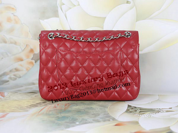 Chanel 2.55 Series Classic Flap Bag 1112 Red Cannage Pattern Original Leather Silver Chanel 2.55 Series Classic Flap Bag 1112 Red Cannage Pattern Original Leather Silver