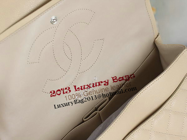 Chanel Classic Flap Bag 1113 Apricot Original Cannage Pattern Leather Silver Chanel Classic Flap Bag 1113 Apricot Original Cannage Pattern Leather Silver