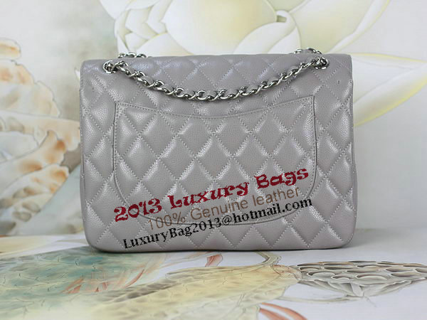 Chanel Classic Flap Bag 1113 Gray Original Cannage Pattern Leather Silver Chanel Classic Flap Bag 1113 Gray Original Cannage Pattern Leather Silver