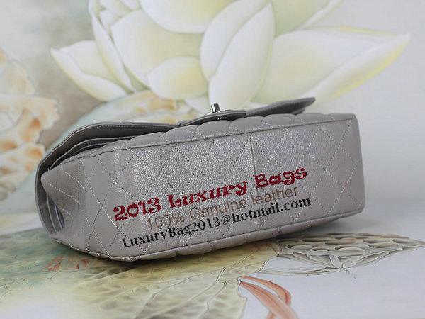 Chanel Classic Flap Bag 1113 Gray Original Cannage Pattern Leather Silver Chanel Classic Flap Bag 1113 Gray Original Cannage Pattern Leather Silver