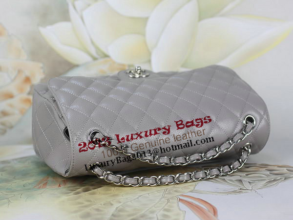 Chanel Classic Flap Bag 1113 Gray Original Cannage Pattern Leather Silver Chanel Classic Flap Bag 1113 Gray Original Cannage Pattern Leather Silver