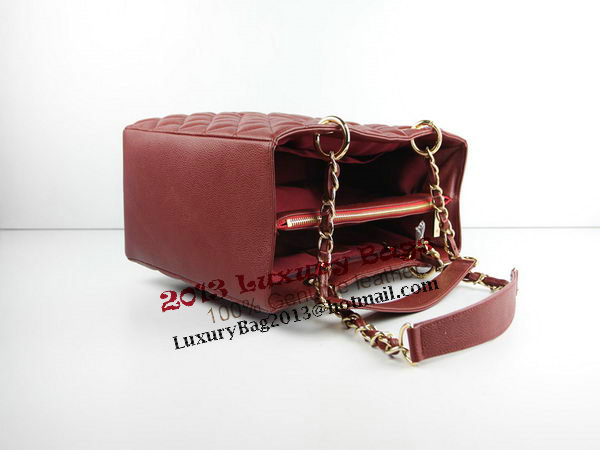 Chanel A50995 Maroon Original Cannage Leather Shoulder Bag Gold Chanel A50995 Maroon Original Cannage Leather Shoulder Bag Gold