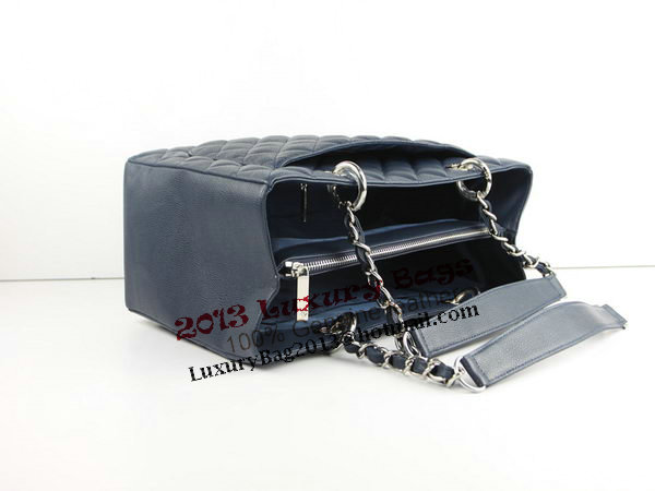 Chanel A50995 RoyalBlue Original Cannage Leather Shoulder Bag Silver Chanel A50995 RoyalBlue Original Cannage Leather Shoulder Bag Silver