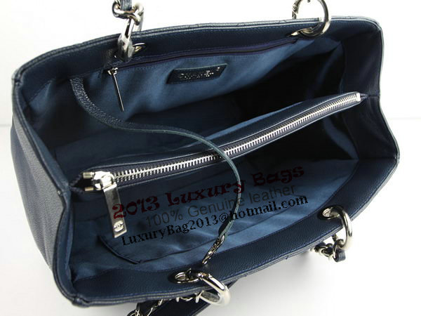 Chanel A50995 RoyalBlue Original Cannage Leather Shoulder Bag Silver Chanel A50995 RoyalBlue Original Cannage Leather Shoulder Bag Silver