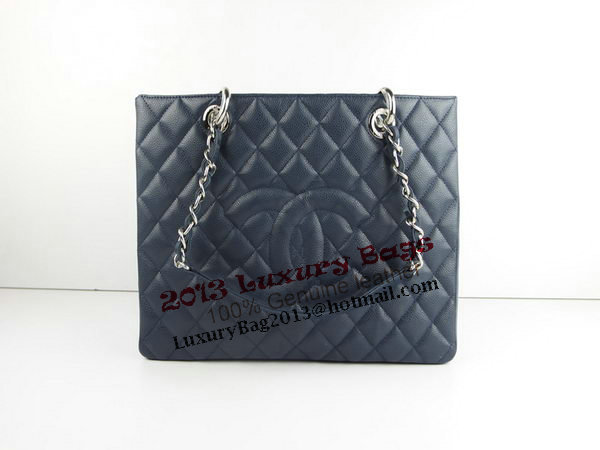 Chanel A50995 RoyalBlue Original Cannage Leather Shoulder Bag Silver Chanel A50995 RoyalBlue Original Cannage Leather Shoulder Bag Silver