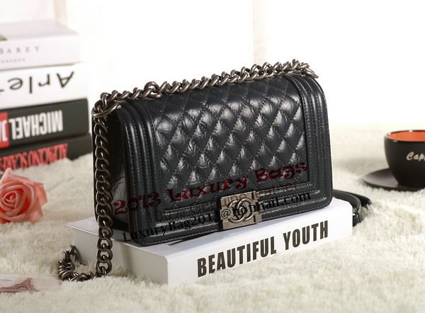 Chanel Boy Flap Shoulder Bag in Dark Blue Original Glazed Crackled A67086 Silver Chanel Boy Flap Shoulder Bag in Dark Blue Original Glazed Crackled A67086 Silver