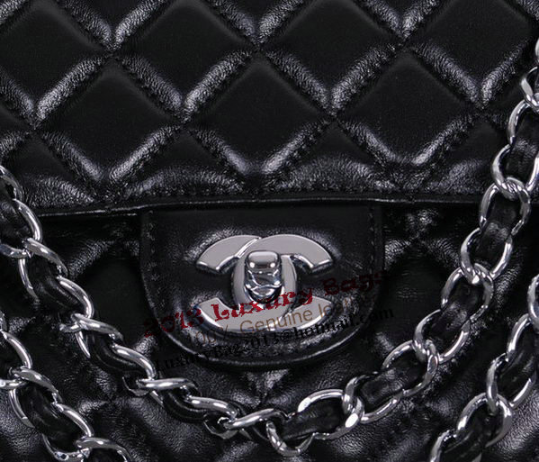 Chanel Classic Flap Bag 1113 Black Sheepskin Leather Chanel Classic Flap Bag 1113 Black Sheepskin Leather