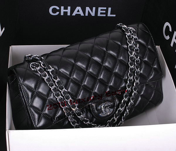 Chanel Classic Flap Bag 1113 Black Sheepskin Leather Chanel Classic Flap Bag 1113 Black Sheepskin Leather