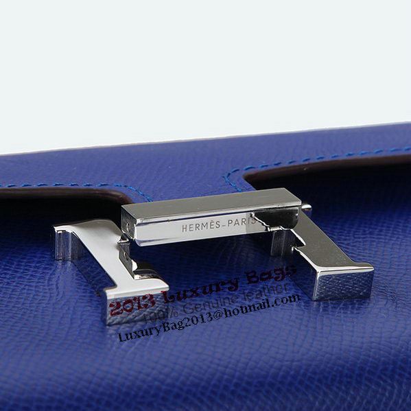 Hermes Constance Long Wallets Original Calfskin Leather A909 Blue Hermes Constance Long Wallets Original Calfskin Leather A909 Blue