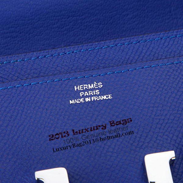 Hermes Constance Long Wallets Original Calfskin Leather A909 Blue Hermes Constance Long Wallets Original Calfskin Leather A909 Blue