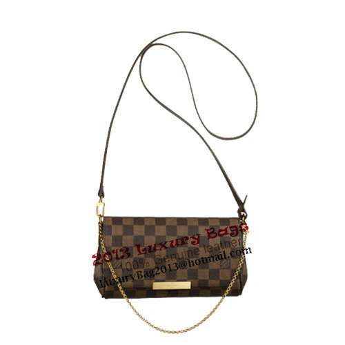 Louis Vuitton Damier Ebene Canvas Favorite PM N41276 Louis Vuitton Damier Ebene Canvas Favorite PM N41276