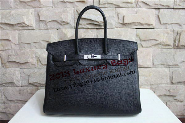 Hermes Birkin 35CM Tote Bag Black&Rose Clemence Leather H35 Silver Hermes Birkin 35CM Tote Bag Black&Rose Clemence Leather H35 Silver
